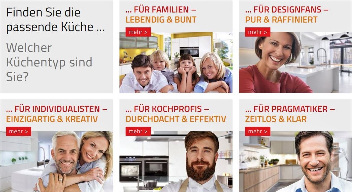 GRIMM Küchen - Hier geht´s zu den Küchentypen