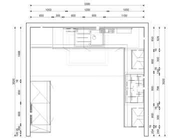 Grimm Küchen Karlsdorf-Neuthard - Musterküche 23 - Grundriss