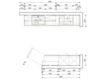 Grimm Küchen Offenburg - Musterküche 31 - Grundriss