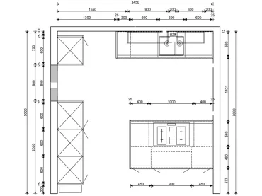 GRIMM Küchen Binzen - Musterküche 64 - Grundriss