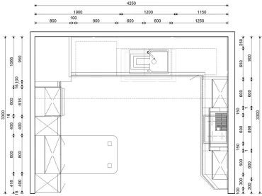 GRIMM Küchen Rastatt - Musterküche 11 - Grundriss