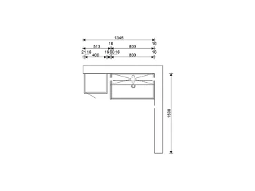Grimm Küchen Rastatt - Musterküche 16c - Grundriss