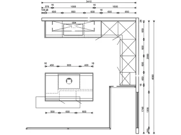 GRIMM Küchen Waldshut-Tiengen - Musterküche 42 - Grundriss